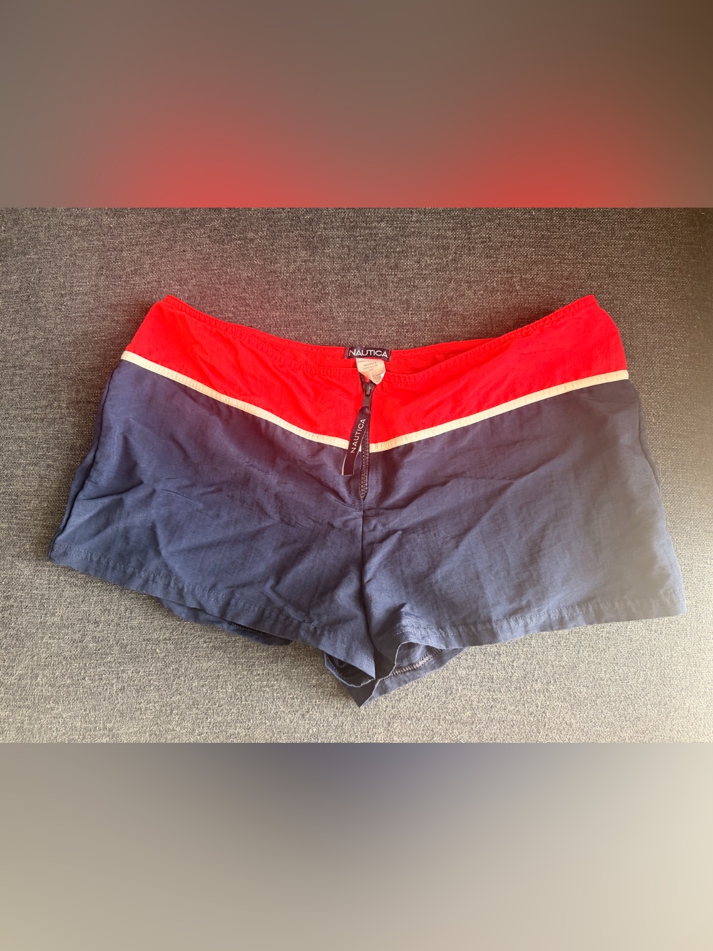 Nautica Women's Navy and Red Swim Coverup Shorts